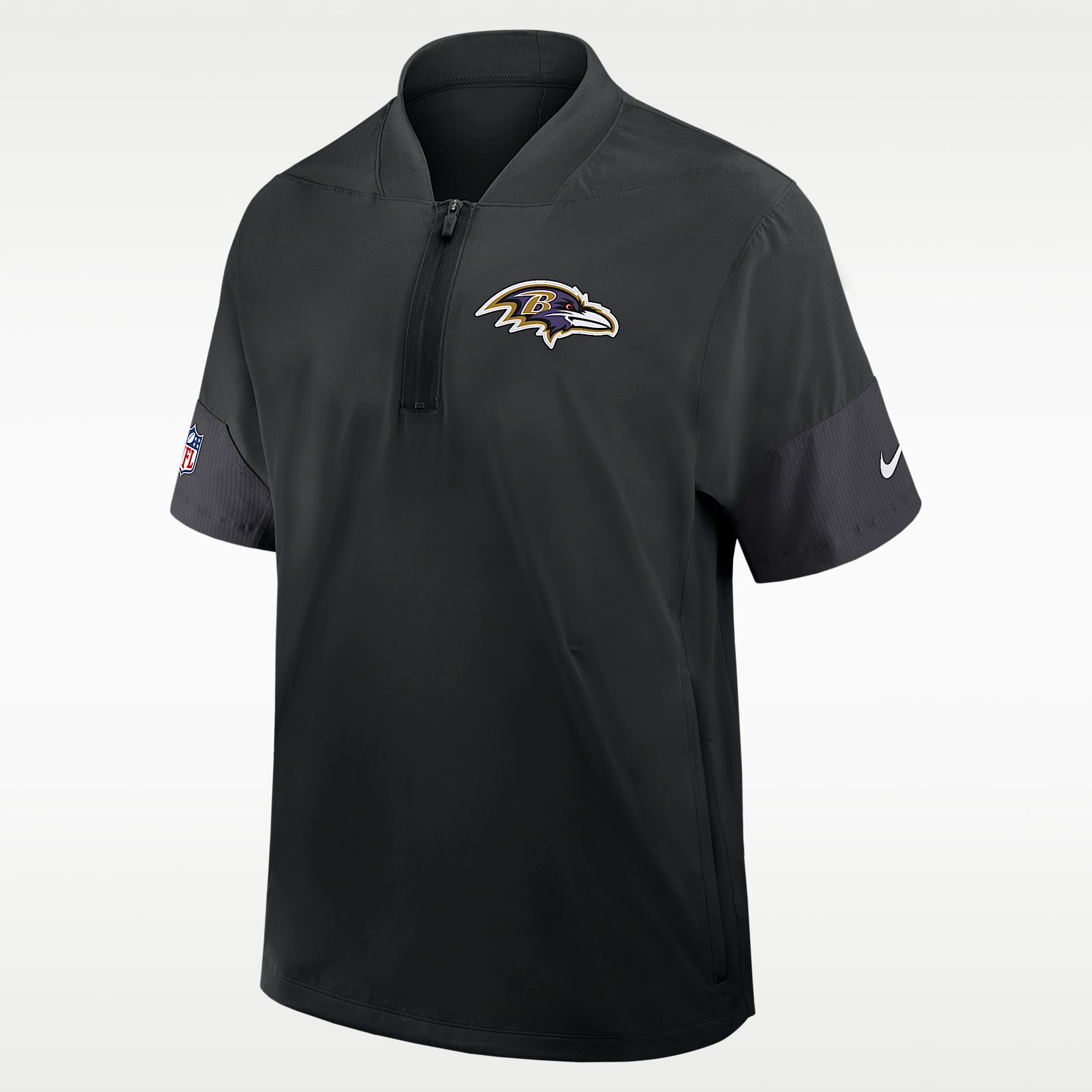 Baltimore Ravens Sideline Coach Men's Nike NFL 1/2-Zip Short